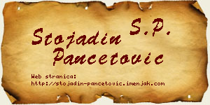Stojadin Pančetović vizit kartica